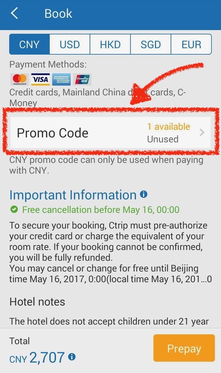 2025最新 code/discount/優惠碼(Ctrip攜程網)