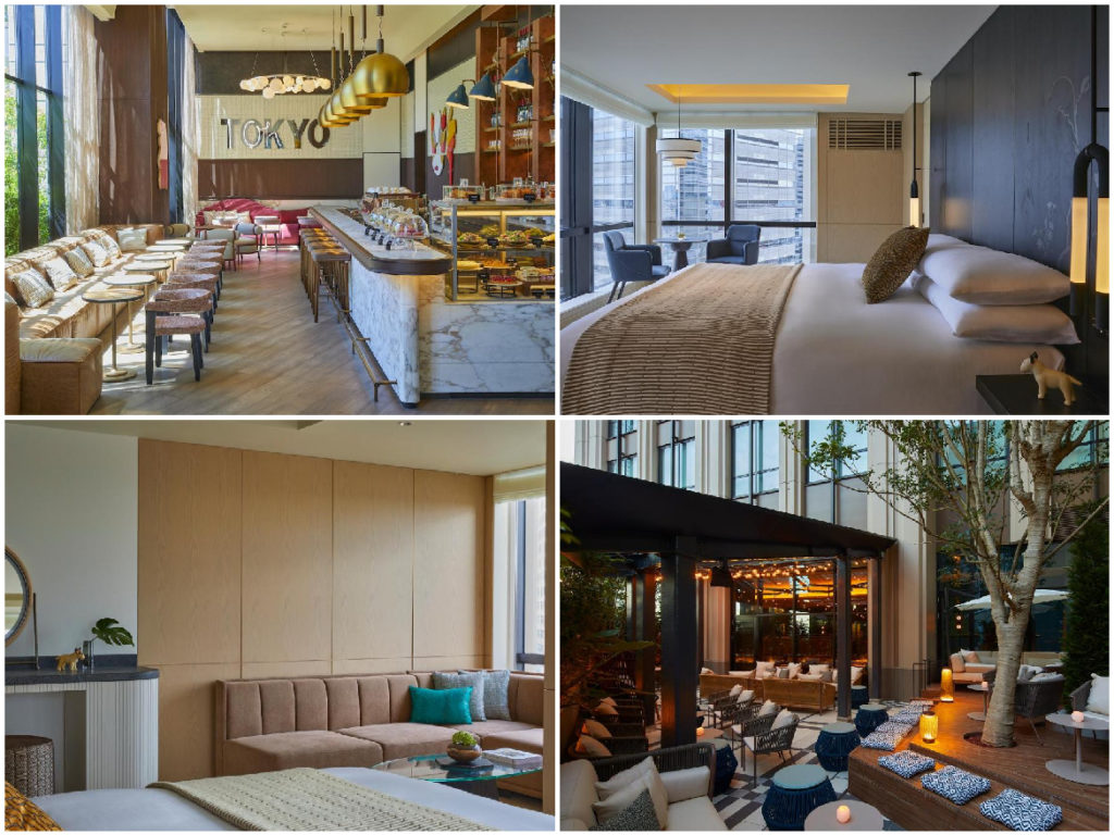 東京新宿2020開幕的新宿金普頓酒店，包含餐廳、臥室、室外公共區